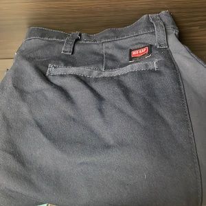 Red Kap work pants.